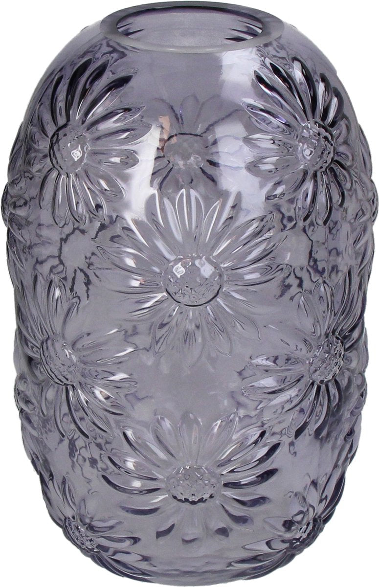 Vase collection Hd verre violet 15x15x24cm