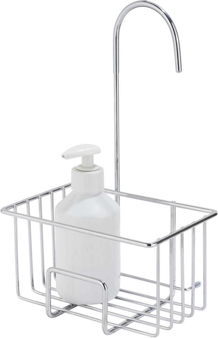 Wenko support de douche milito acier inoxydable brillant 18x29cm - sans perçage - support de douche suspendu - panier de douche - support de douche suspendu