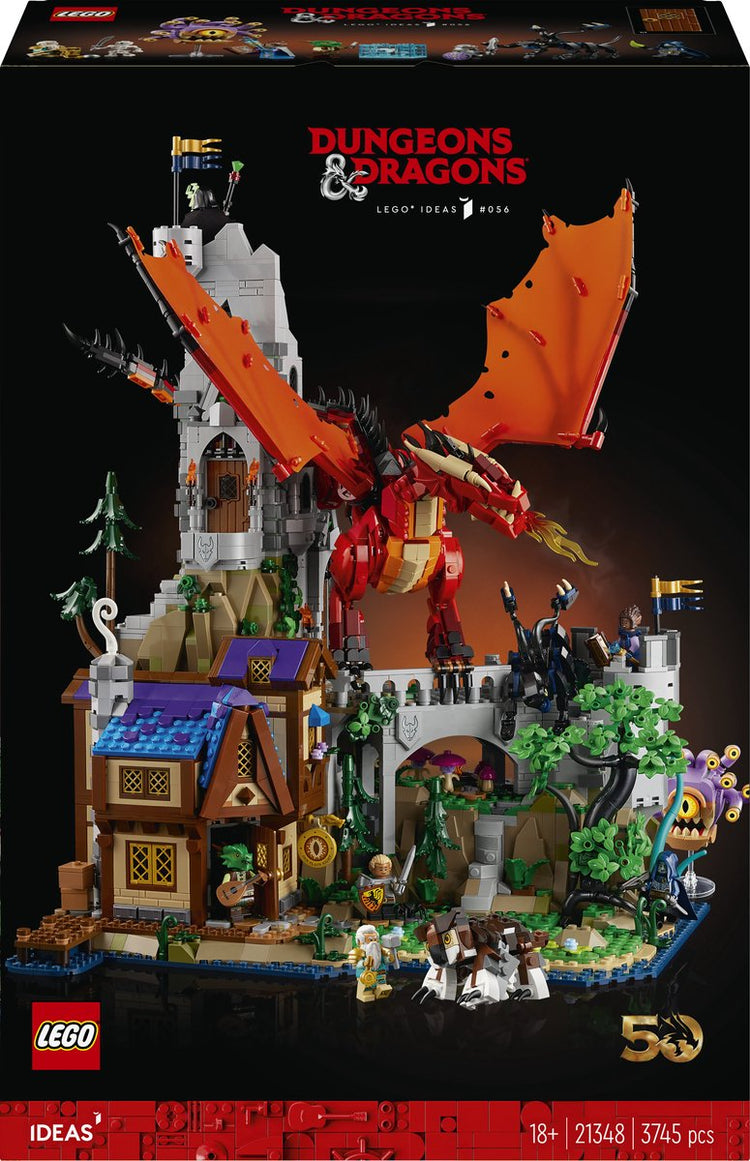 Idées Lego - Dragons des donjons : l'histoire du jouet de construction dragon rouge (21348)