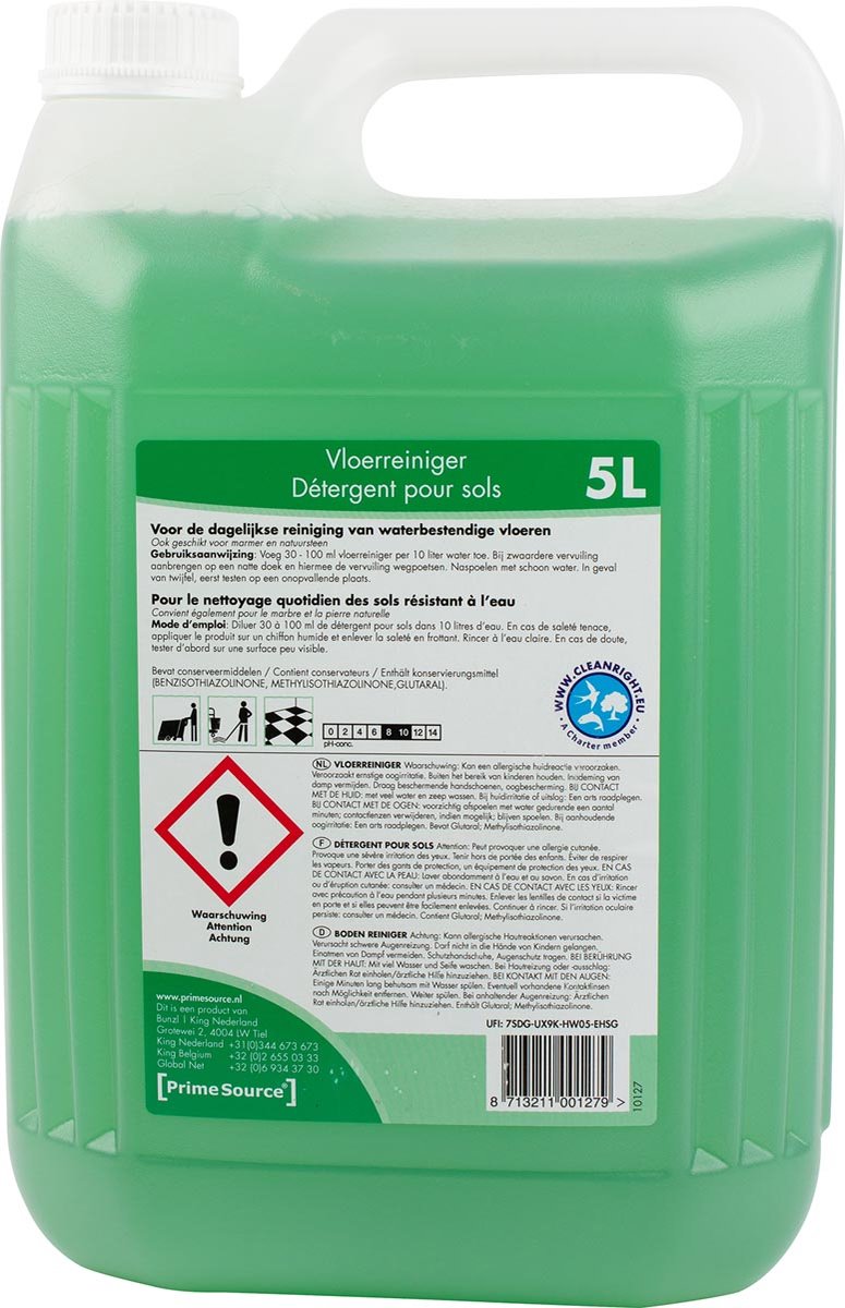 Nettoyant pour sols Primesource, bouteille de 5 l 2 pièces