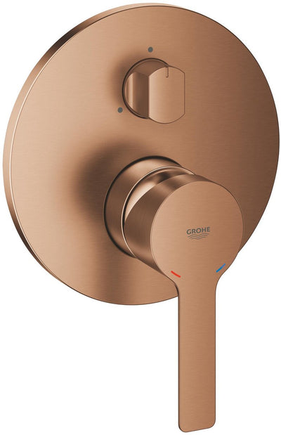 Grohe Lineare nouveau kit inverseur 3 voies - encastrable - Silkmove 46mm - coucher de soleil chaud brossé