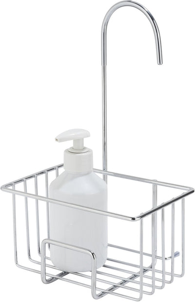 Wenko support de douche milito acier inoxydable brillant 18x29cm - sans perçage - support de douche suspendu - panier de douche - support de douche suspendu