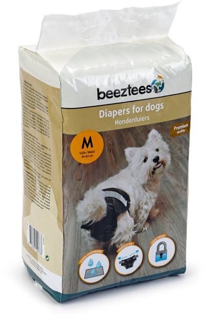 Beeztees couches pour chiens m - pantalons chauffants pour chiens - noir - 12 pcs