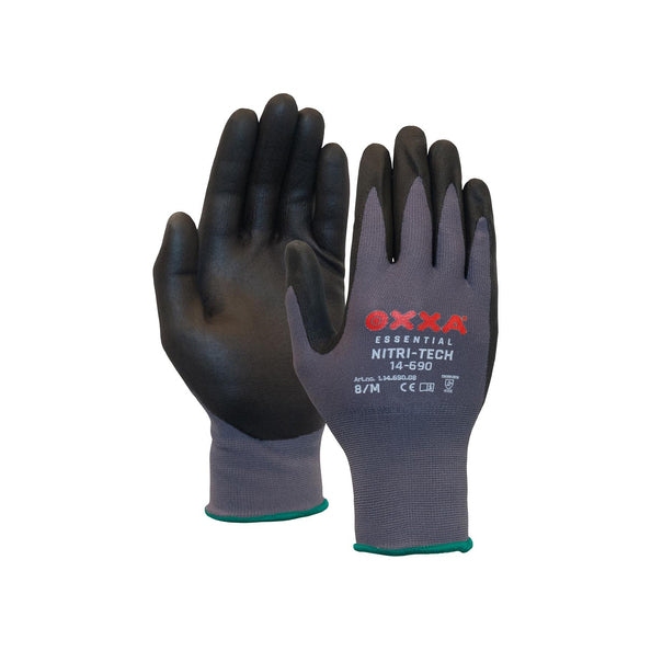 Gants de travail M-safe oxxa nitri-tech 14-690 noirs (taille 10- XL)