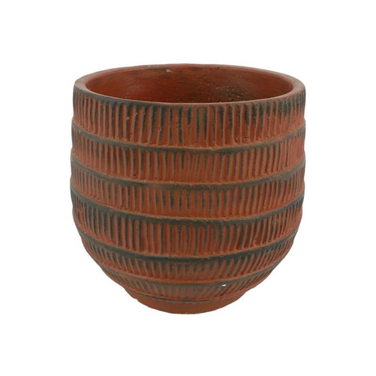 Hbx natural living pot de fleur cissane ø11xh10cm terre cuite