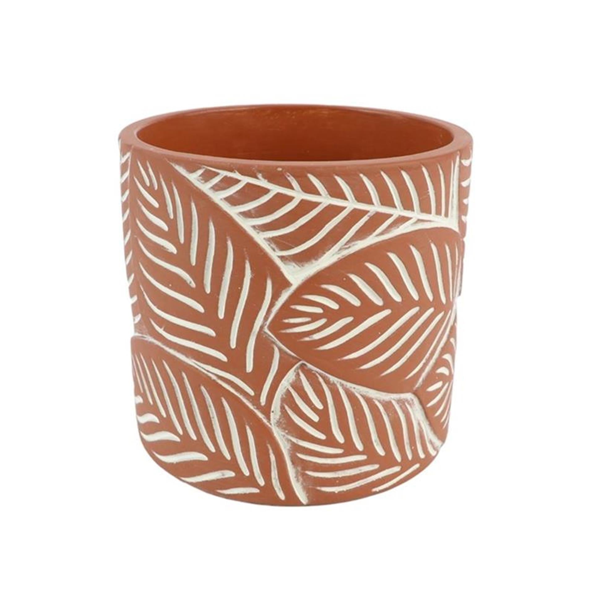 Hbx pot de fleur vivant naturel follo ø13,8xh13cm terre cuite