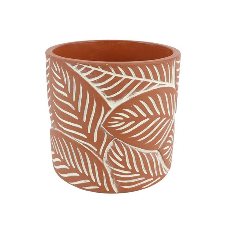 Hbx pot de fleur vivant naturel follo ø13,8xh13cm terre cuite