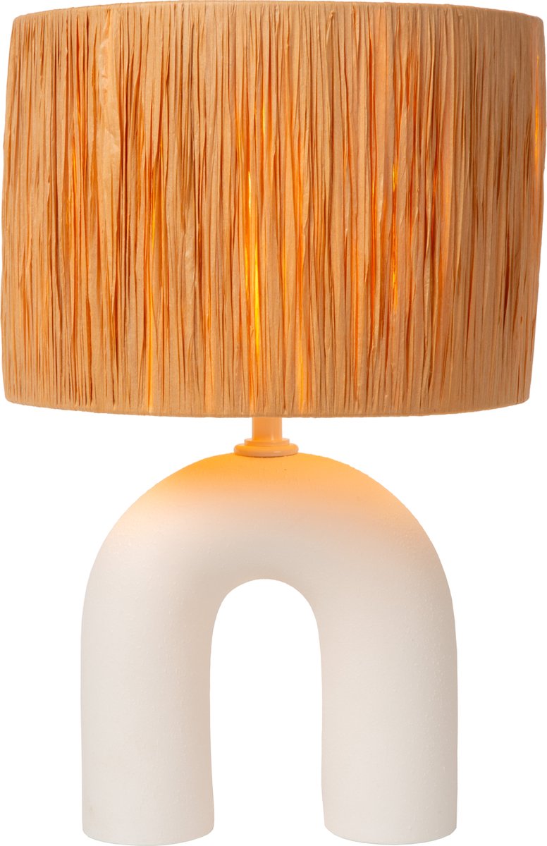 Lucide ronda - lampe de table - 1xe27 - blanc - japondi