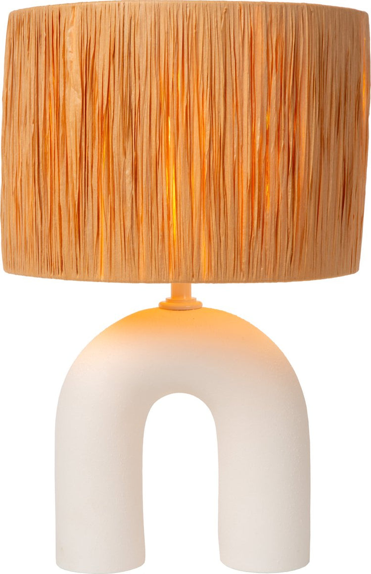 Lucide ronda - lampe de table - 1xe27 - blanc - japondi