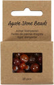 Perles d'agate Creativ Company, d 6+8+10 mm, diamètre du trou 0,9-1 mm, env. 28 pièces, orange brûlé, rouge, 28 pièces 1 boîte