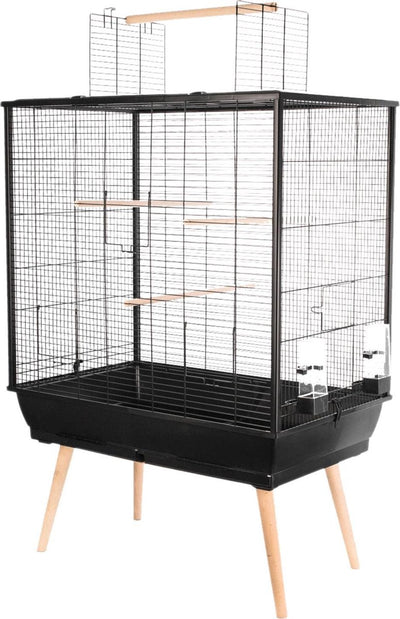 Zolux cage à oiseaux neo darwin - enclos à oiseaux - noir - 78 x 48 x 112 cm