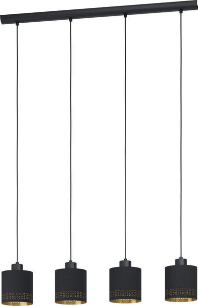 Eglo esteperra - lampe suspendue - e27 - 94 cm - noir