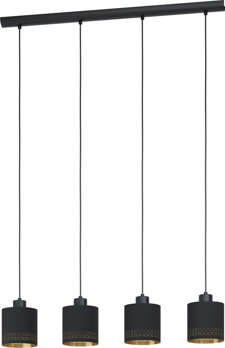 Eglo esteperra - lampe suspendue - e27 - 94 cm - noir