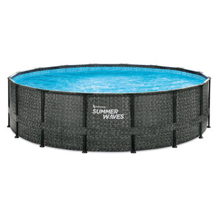 Vagues d'été Piscine de la piscine Cadre d'élite 488 x 122 cm Herringbone foncé + pompe filtrante