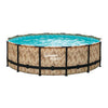 Vagues d'été Piscine d'élite Cadre 427 x 107 cm Chêne léger