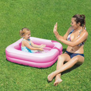Vagues d'été pour bébé piscine rose 86x86x25 cm