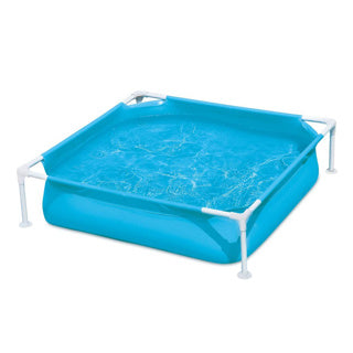 Vagues d'été piscine petit cadre 122 x 122 x 30 cm bleu