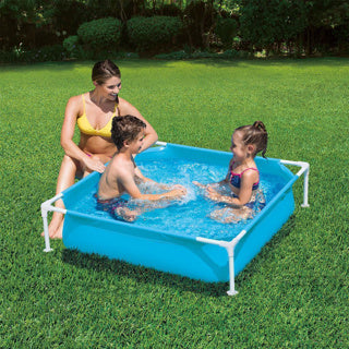 Vagues d'été piscine petit cadre 122 x 122 x 30 cm bleu