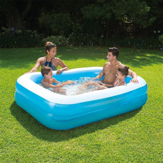 Vagues d'été piscine 2 rings transparent 200 x 150 x 51 cm