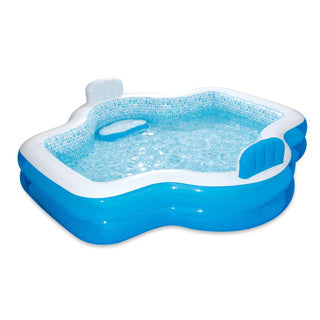 Vagues d'été piscine de natation 2 rings élégants 279 x 254 x 66 cm
