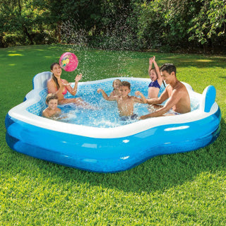 Vagues d'été piscine de natation 2 rings élégants 279 x 254 x 66 cm
