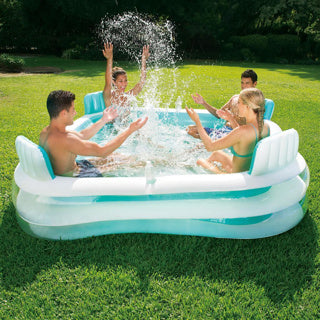 Vagues d'été Piscine de natation Premier 2-anneaux 223 x 223 x 66 cm