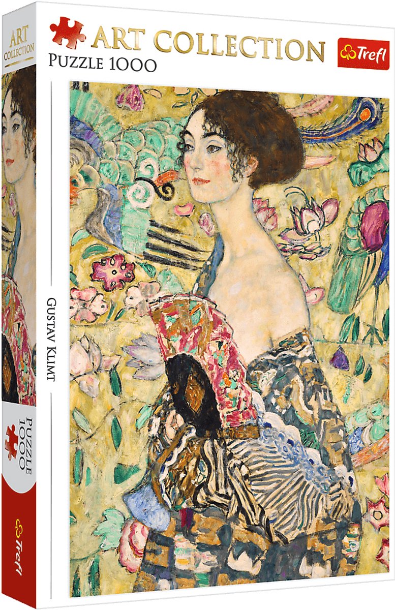 Trefl puzzle 1000 pièces - collection d'art dame à l'éventail carton fsc.