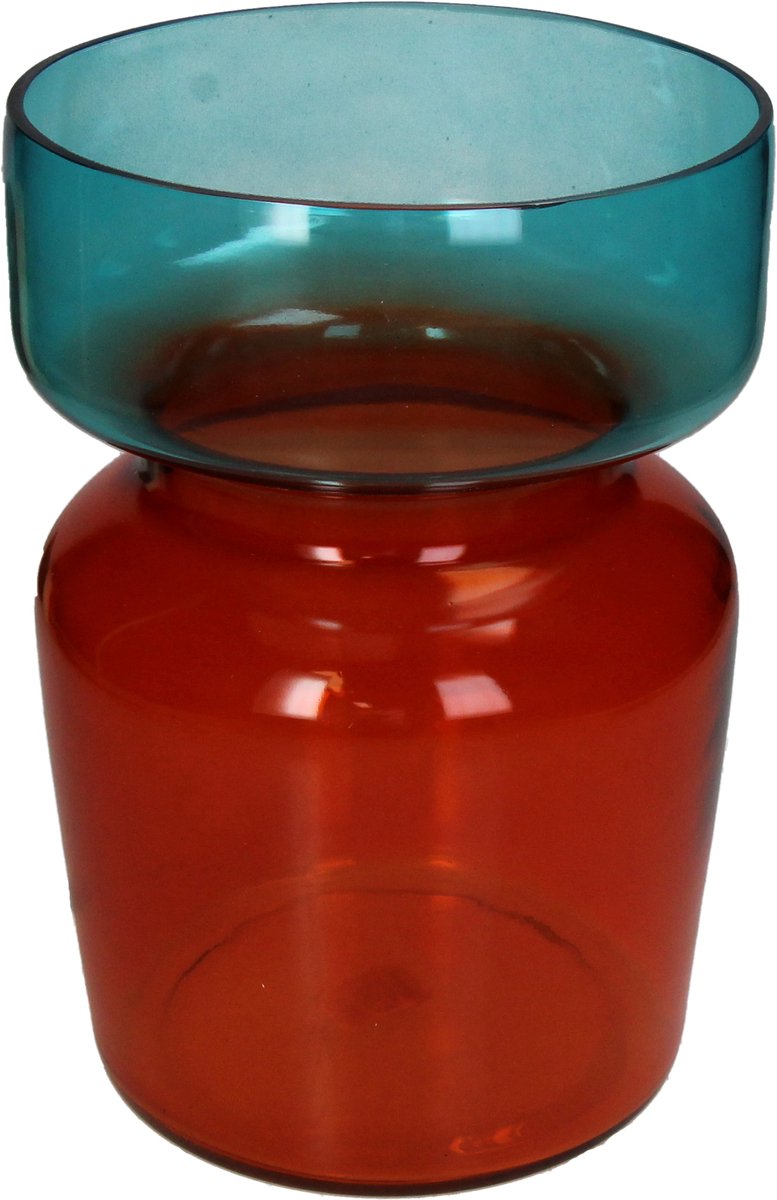 Vase collection Hd verre bicolore multi 18x18x25cm