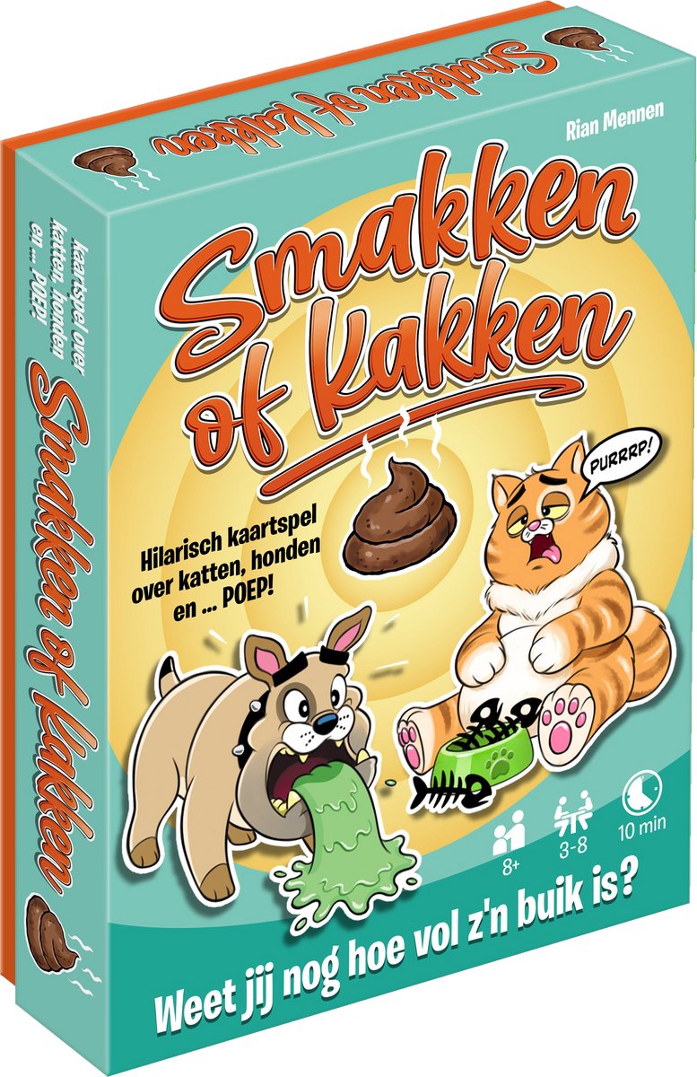 Le jeu de cartes d'usine amusant de Tucker, Smack or Poop - jeu éducatif pour enfants.