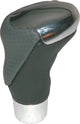 Pommeau de levier de vitesse Carpoint chrome cuir noir-gris