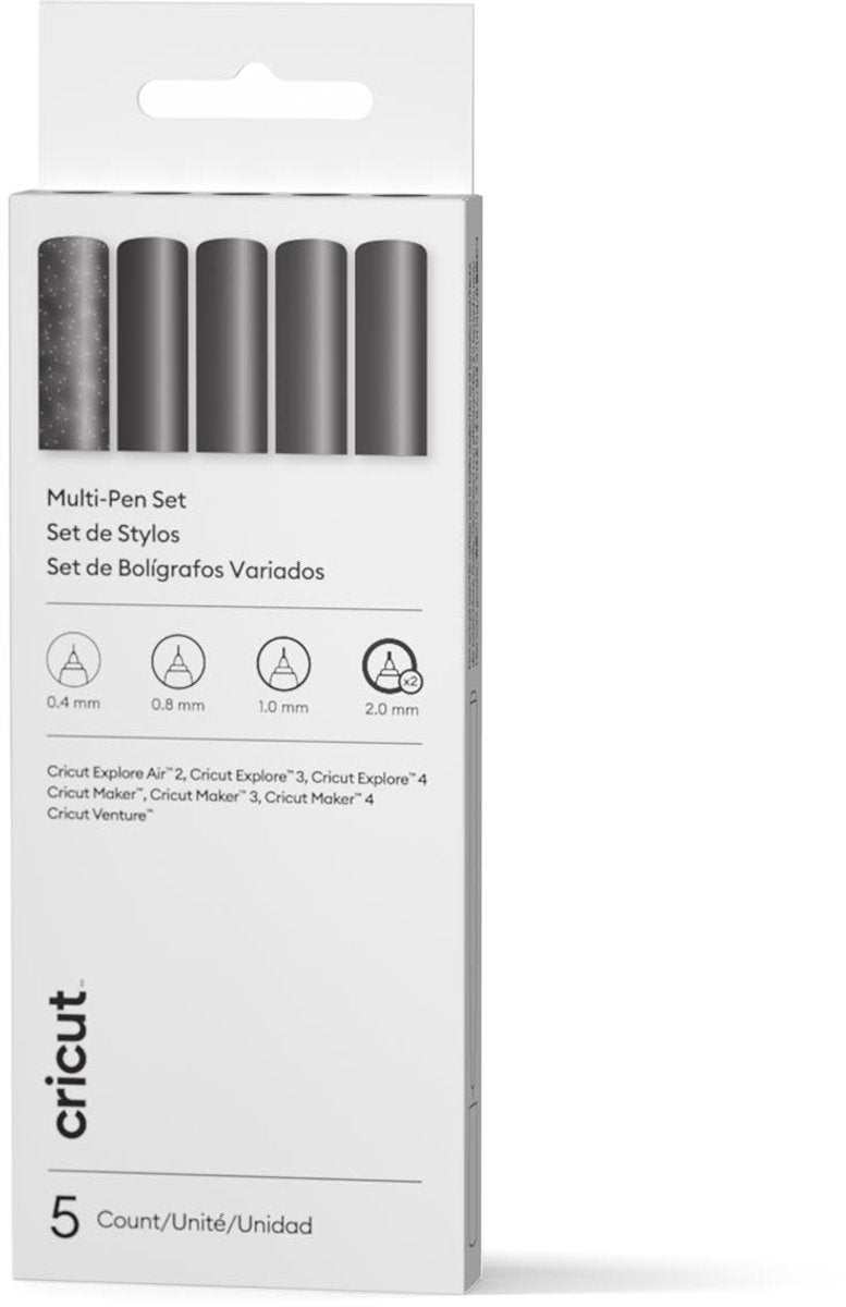 Stylos multi-épaisseurs Cricut explore maker – noir (5 pièces)