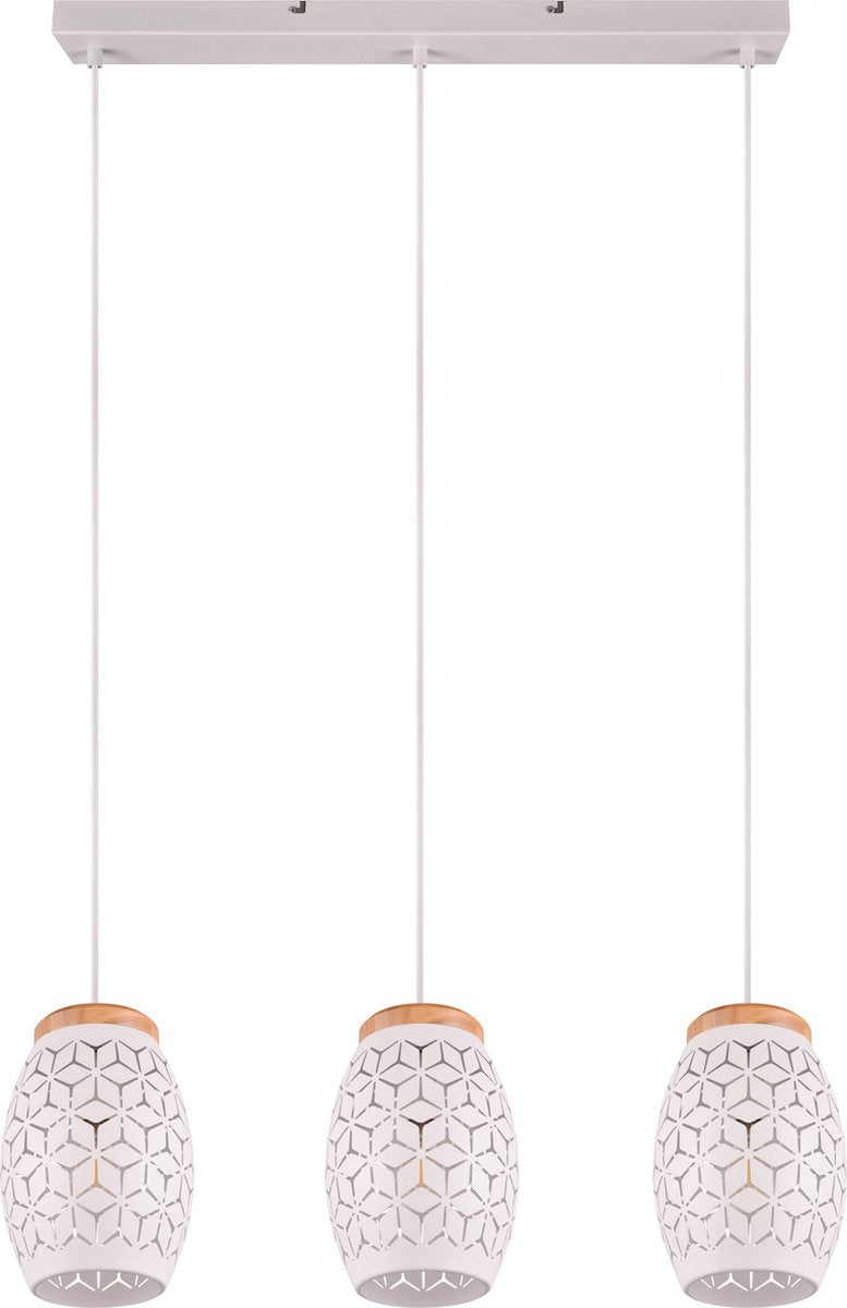 Rl live your light reality bidar - lampe suspendue - blanc mat - excl. 3x e27 28w