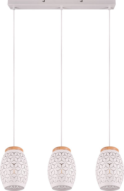 Rl live your light reality bidar - lampe suspendue - blanc mat - excl. 3x e27 28w