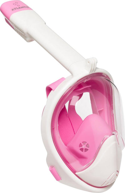 Masque de plongée Atlantis 2.0 - lunettes de plongée - tuba - ensemble de tuba - masque complet - adultes - blanc rose - s m