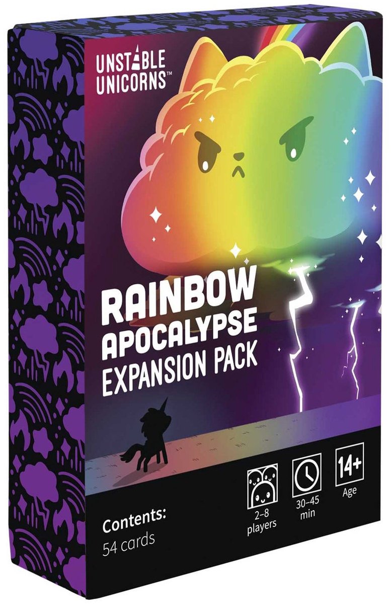 Teeturtle extension apocalypse arc-en-ciel licornes instables - jeu de cartes anglais