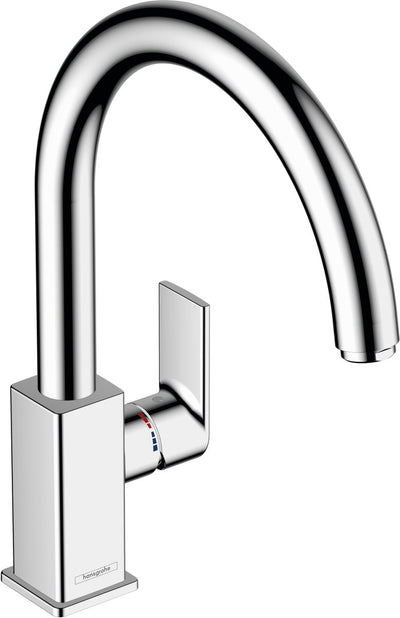 Hansgrohe vernis forme m35 - mitigeur de cuisine - commande à levier unique - taille 35 mm - bec pivotant - chrome