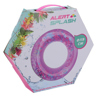 Alerte des éclaboussures de piscine plumes multicolores 119 cm