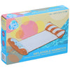 Piscine à matelas pneumatique Eddy Toys - Matelas pneumatique pour piscine adultes à partir de 14 ans - Lit gonflable avec rouleau de tête et de pied - jusqu'à 80 kg - pour eaux peu profondes - avec patch de réparation - orange