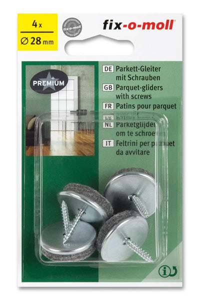 Patin feutre Fix-o-moll avec vis ø28mm