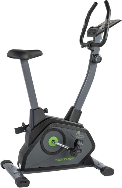 Vélo d'appartement Tunturi cardio fit b35 - vélo de fitness - 8 niveaux de résistance - moniteur de fréquence cardiaque - ergonomique - guidon réglable - roues de transport - cadre renforcé