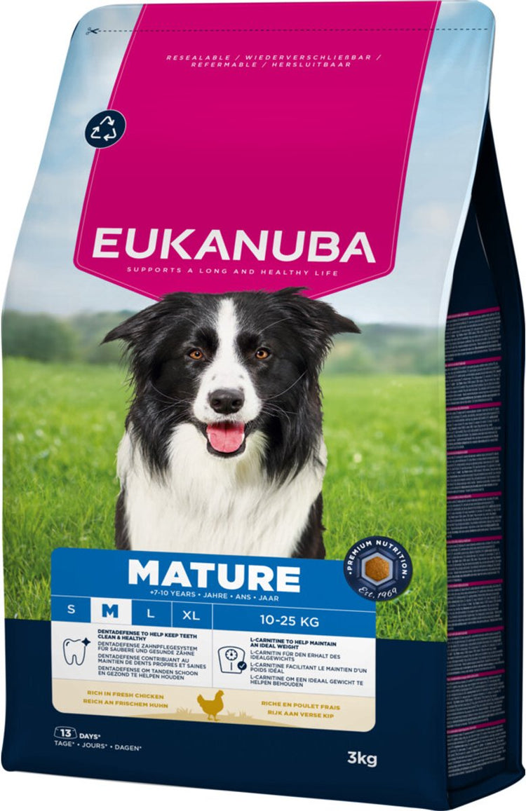 Eukanuba poulet mature de race moyenne - nourriture pour chien - 3 kg