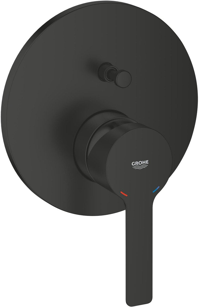 Mitigeur de bain Grohe Lineare nouveau – inverseur 2 voies – Silkmove – noir mat