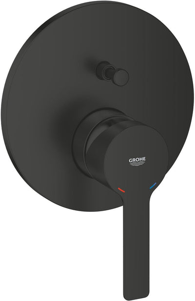 Mitigeur de bain Grohe Lineare nouveau – inverseur 2 voies – Silkmove – noir mat