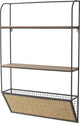 Bloomingville - étagère lesley - beige - rotin