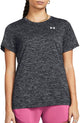Under armour tech ssc - t-shirt de sport femme twist - noir - blanc