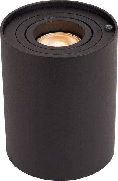 Lucide tube - lampe de table - ø 9,6 cm - led 3 stepdim - gu10 - 1x5w 2700k - noir