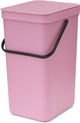 Brabantia sort go poubelle - 16 l - rose lilas