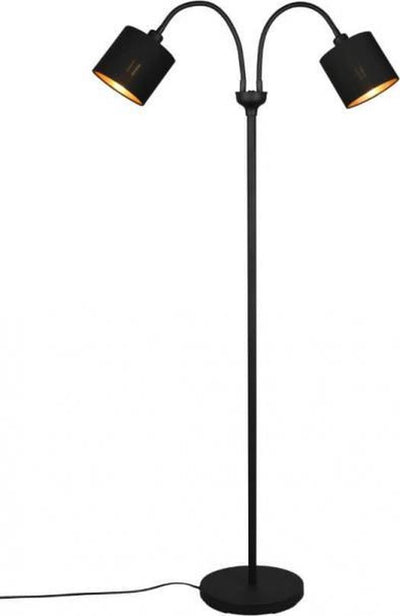 Rl live your light reality tommy - lampadaire - noir mat - excl. 2x E14 4 W - lumière commutable séparément - flexible