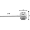 câble intérieur de frein arrière 3000 mm nipple barrel argent 50 pcs