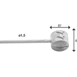 câble intérieur de frein arrière 3000 mm nipple barrel argent 50 pcs - afbeelding 3
